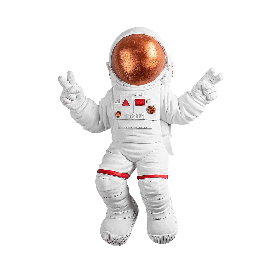 Vægdekoration 47x35 cm astronaut kobber