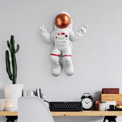 Vægdekoration 47x35 cm astronaut kobber