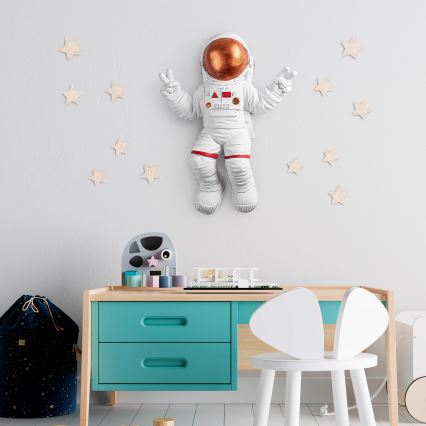 Vægdekoration 47x35 cm astronaut kobber