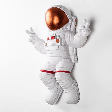 Vægdekoration 47x35 cm astronaut kobber