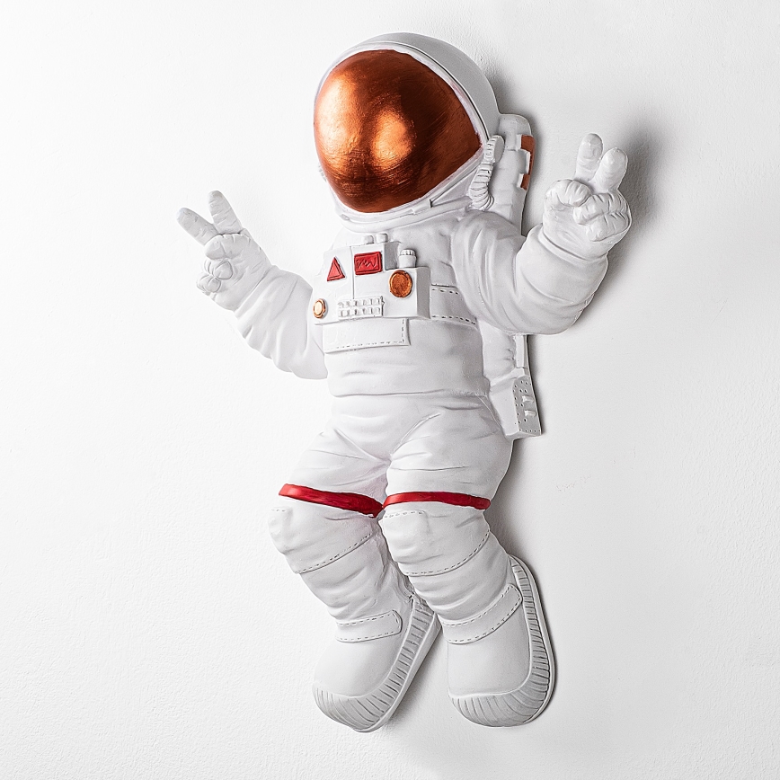 Vægdekoration 47x35 cm astronaut kobber