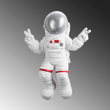 Vægdekoration 47x35 cm astronaut sølvfarvet