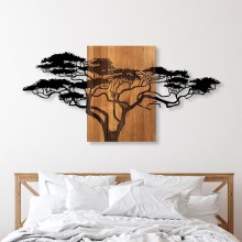 Vægdekoration 70x144 cm træ/metal