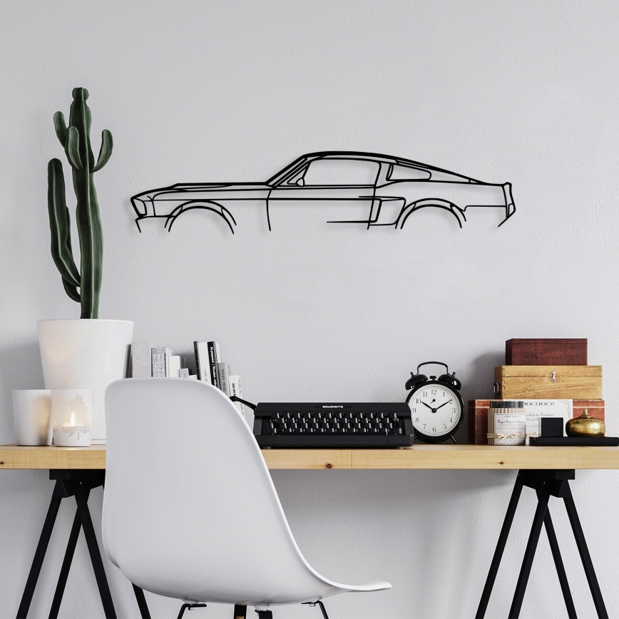 Vægdekoration 70x15 cm car metal