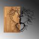 Vægdekoration 96x79 cm kærlighed træ/metal