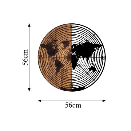 Vægdekoration diameter 56 cm kort