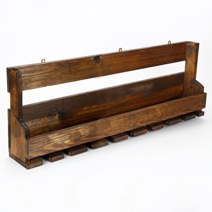 Væghylde 28x102 cm gran brun