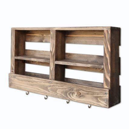 Væghylde 38x70 cm grantræ