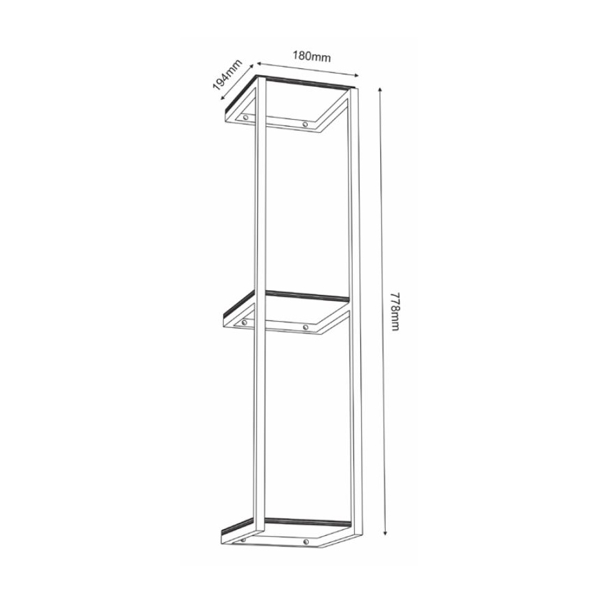 Væghylde 77,5x18 cm