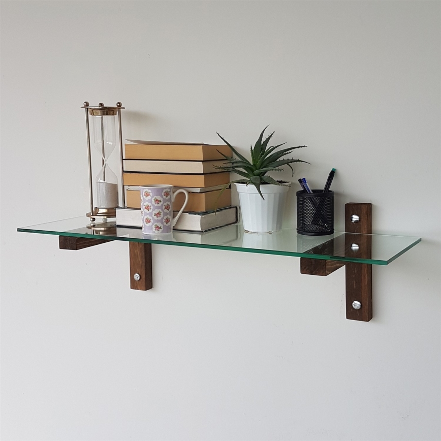 Væghylde 85x25 cm fyrretræ/klar