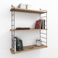 Væghylde ARMONI 85x72 cm beige/sort