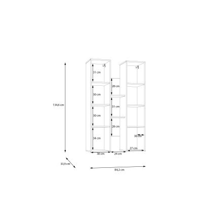 Væghylde INAR eg/mørkebrun
