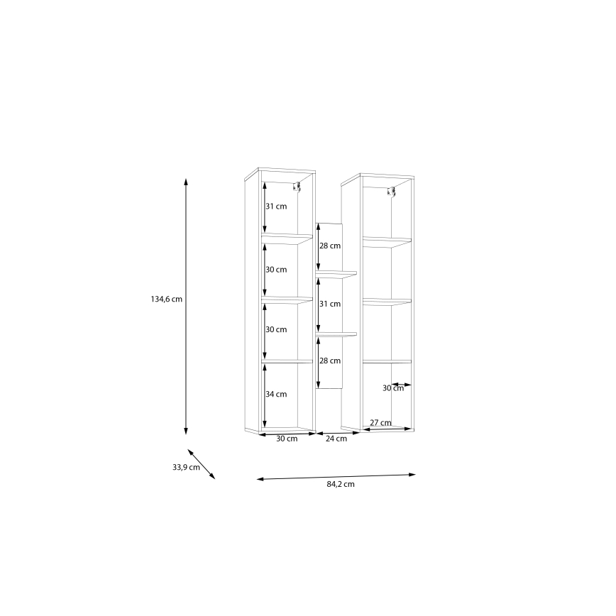 Væghylde INAR egetræ/beige