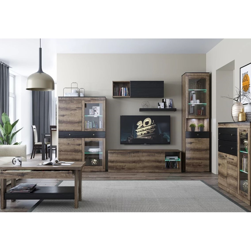 Væghylde LANDU 6x80 cm egetræ klosterfinish