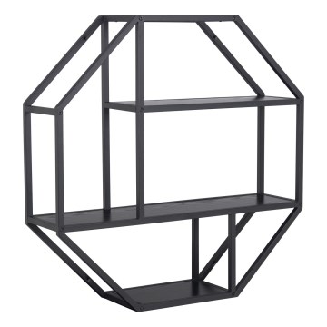 Væghylde SARON 77x77 cm sort