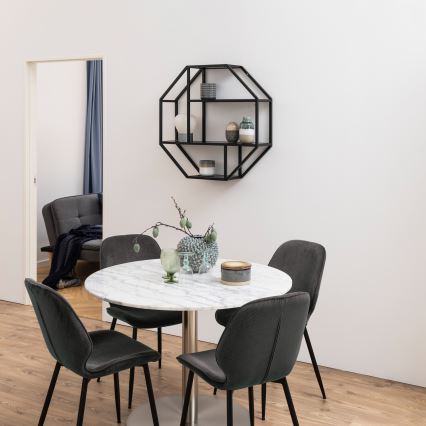 Væghylde SARON 77x77 cm sort