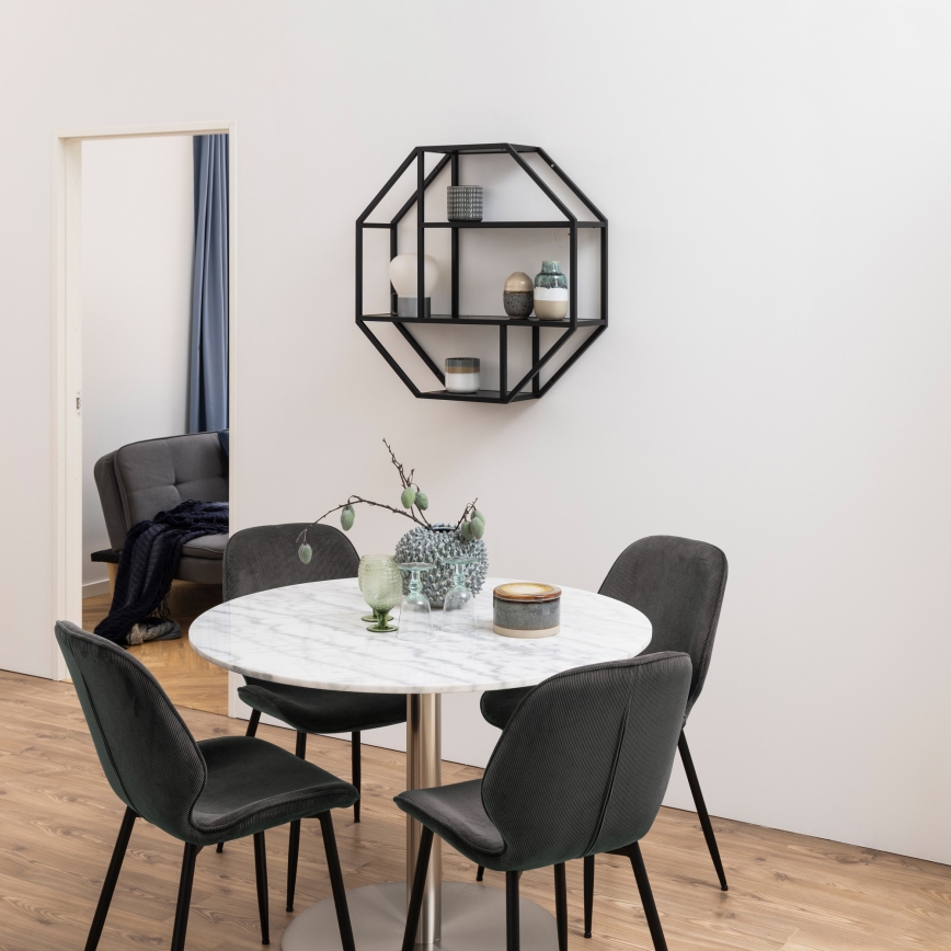 Væghylde SARON 77x77 cm sort