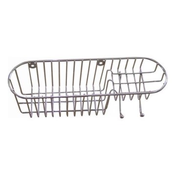 Væghylde til brusekabine 11x34,6 cm skinnende krom