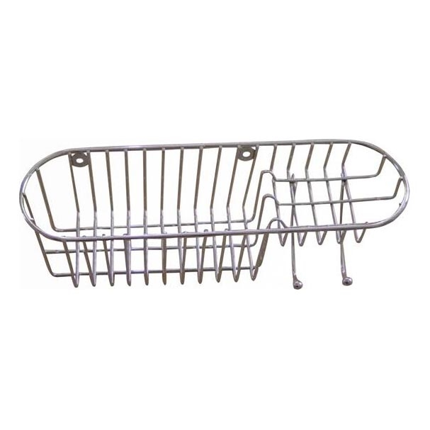 Væghylde til brusekabine 11x34,6 cm skinnende krom