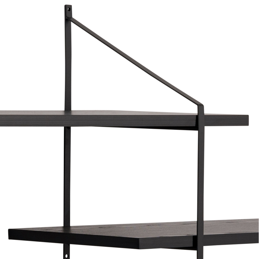 Væghylde TOCO 191x79 cm sort