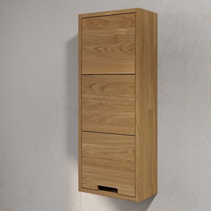 Væghængt badeværelsesskab GRIBSKOV 90 cm beige/eg