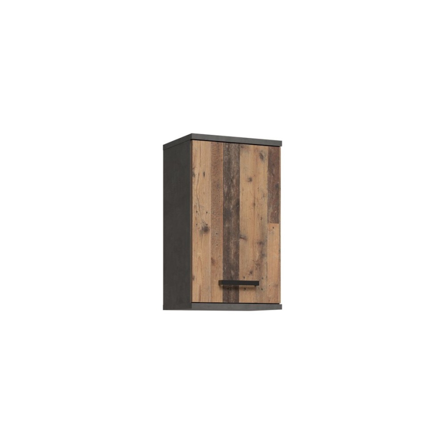 Væghængt badeværelsesskab VENOM, antracit/brun