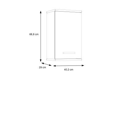 Væghængt badeværelsesskab VENOM, antracit/brun