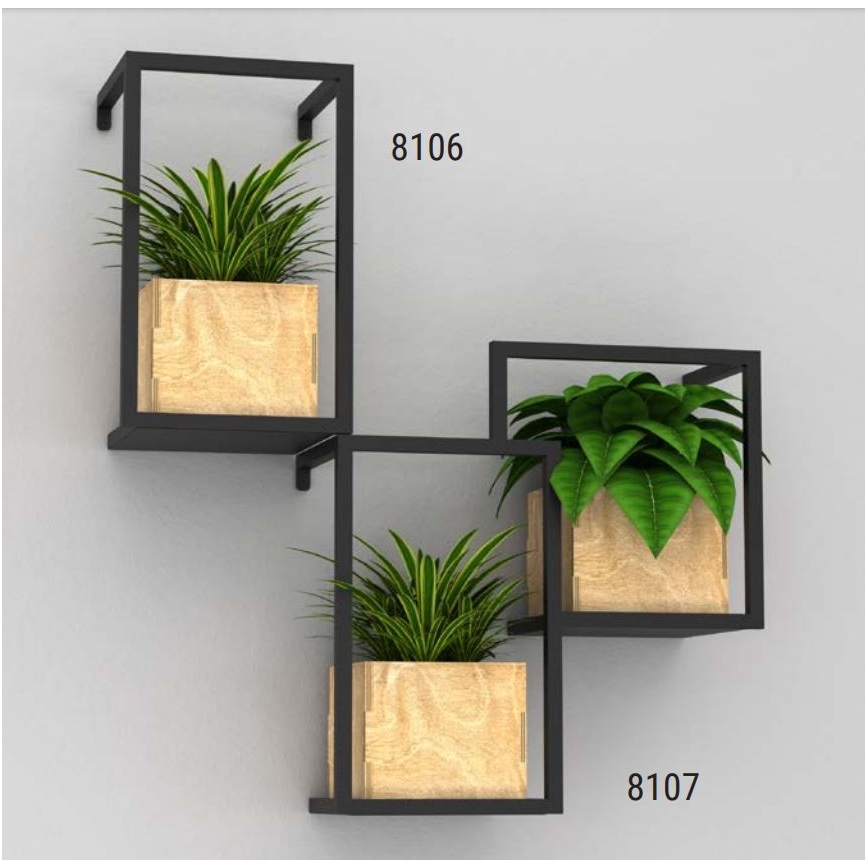 Væghængt blomsterkrukke 30x18 cm