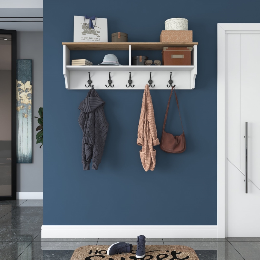 Væghængt bøjle RANI 120x37,2 cm hvid/beige
