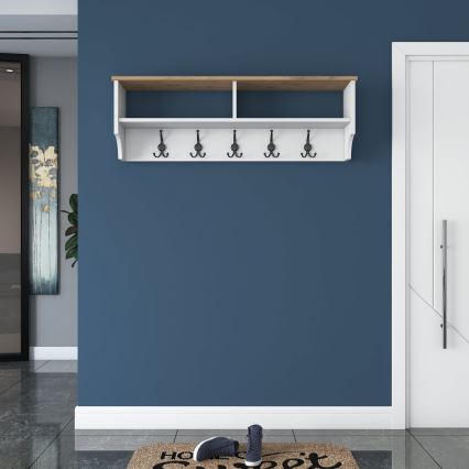 Væghængt bøjle RANI 120x37,2 cm hvid/beige