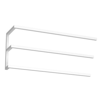 Væghængt håndklædestang 25x60 cm hvid