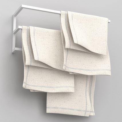 Væghængt håndklædestang 25x60 cm hvid