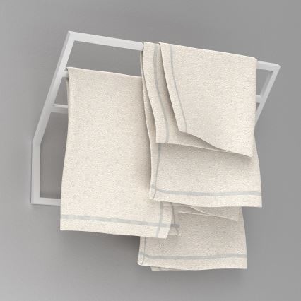 Væghængt håndklædestang 37x60 cm hvid