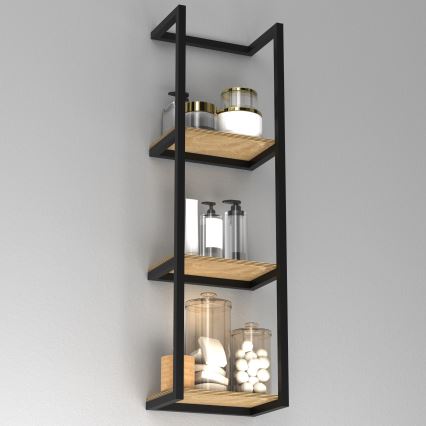 Væghængt håndklædestang 78x23 cm sort