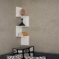 Væghængt hjørnehylde CORNER 105,4x25 cm hvid