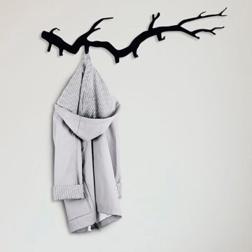 Væghængt knagerække 87x22 cm gren