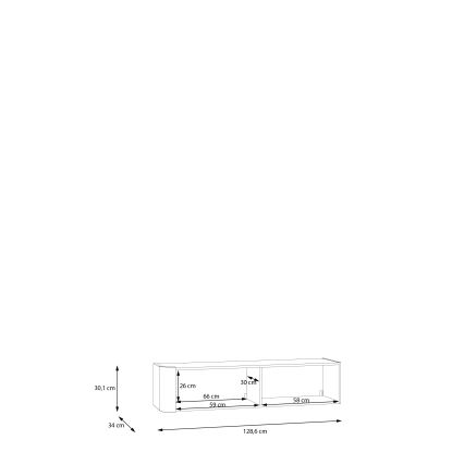 Væghængt skab INAR sort