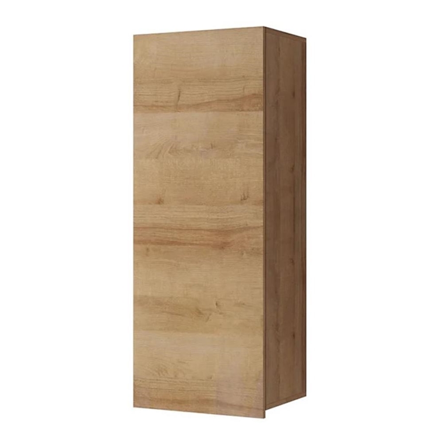 Væghængt skab PAVO 117x45 cm i gylden eg
