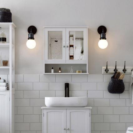 Væghængt skab SIERA, hvid