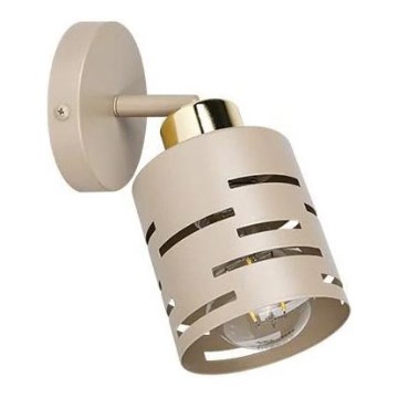 Væghængt spotlampe ELEN 1xE27/35W/230V beige/guld