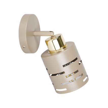 Væghængt spotlampe ELEN 1xE27/35W/230V beige/guld