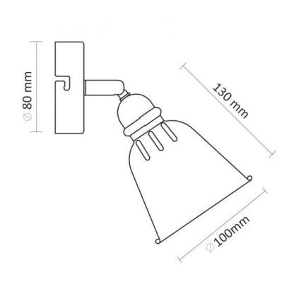 Væghængt spotlampe FIONA 1xE14/8W/230V grøn