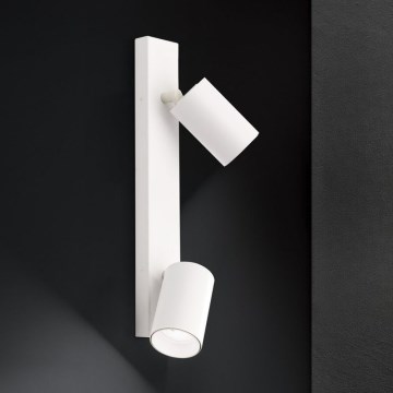 Væghængt spotlampe SEAN 2xGU10/13W/230V hvid