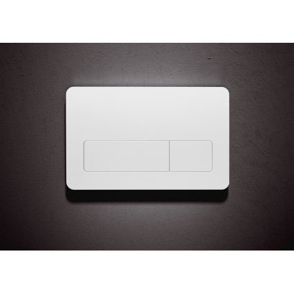 Væghængt toilet LYRA + SoftClose-toiletsæde LYRA + skylleknap DUAL + indbygningsmodul + isoleringsunderlag