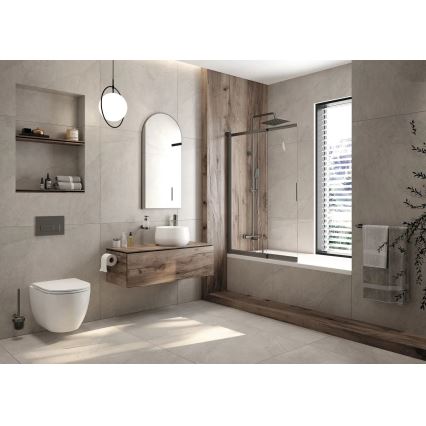 Væghængt toilet ROUND + toiletsæde SoftClose ROUND + skylleplade SIGMA + indbygningsmodul + isoleringsunderlag