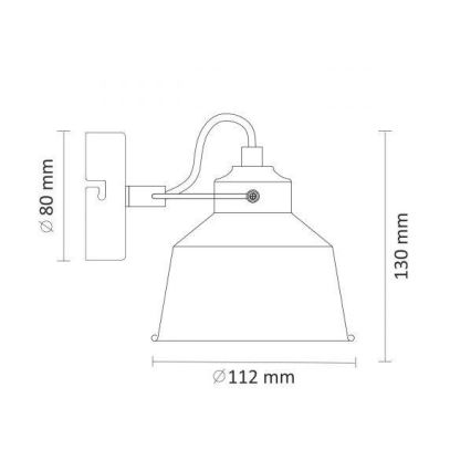 Væglampe 1xE14/8W/230V