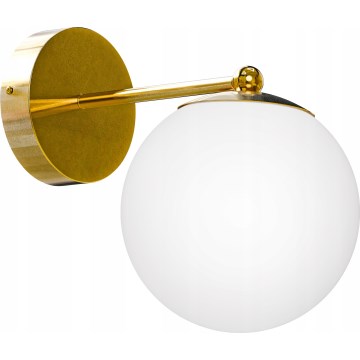 Væglampe 1xE27/40W/230V guld/hvid