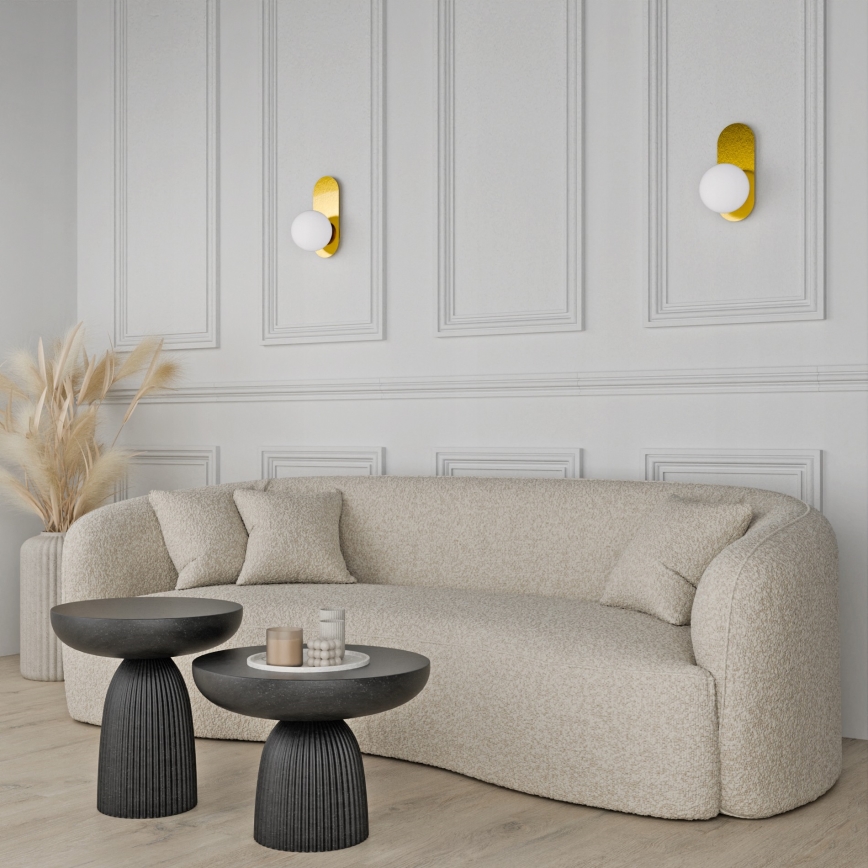 Væglampe 1xE27/40W/230V guld/hvid