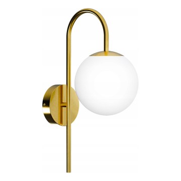 Væglampe 1xE27/40W/230V guld/hvid