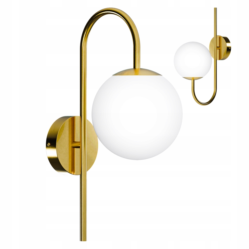 Væglampe 1xE27/40W/230V guld/hvid